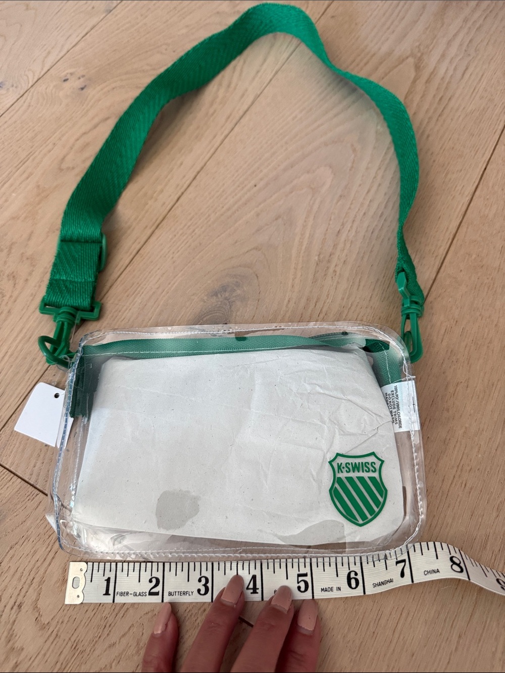 K-SWISS Green Clear purse